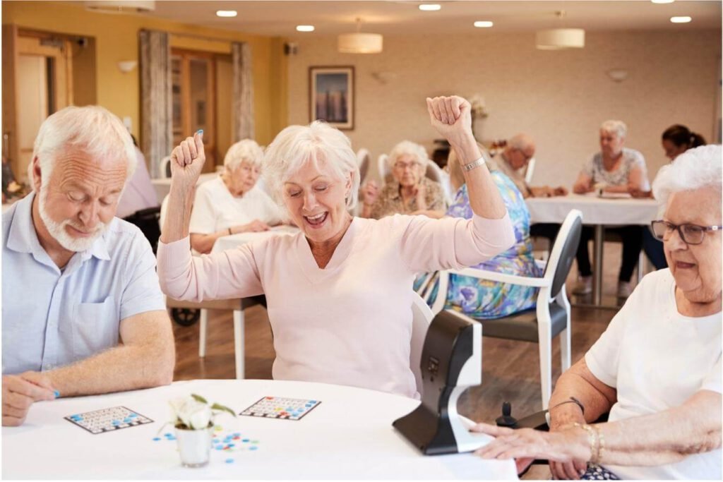 senior community playing bingo