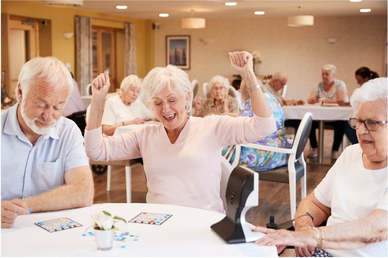 senior community playing bingo