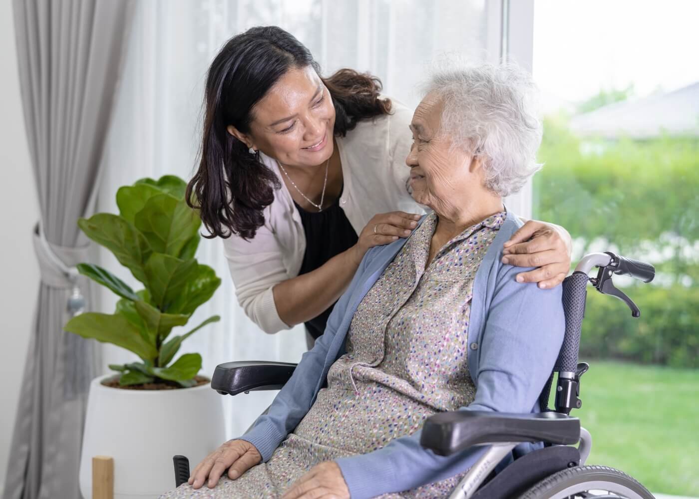 Daughter with Mother considering Memory Care