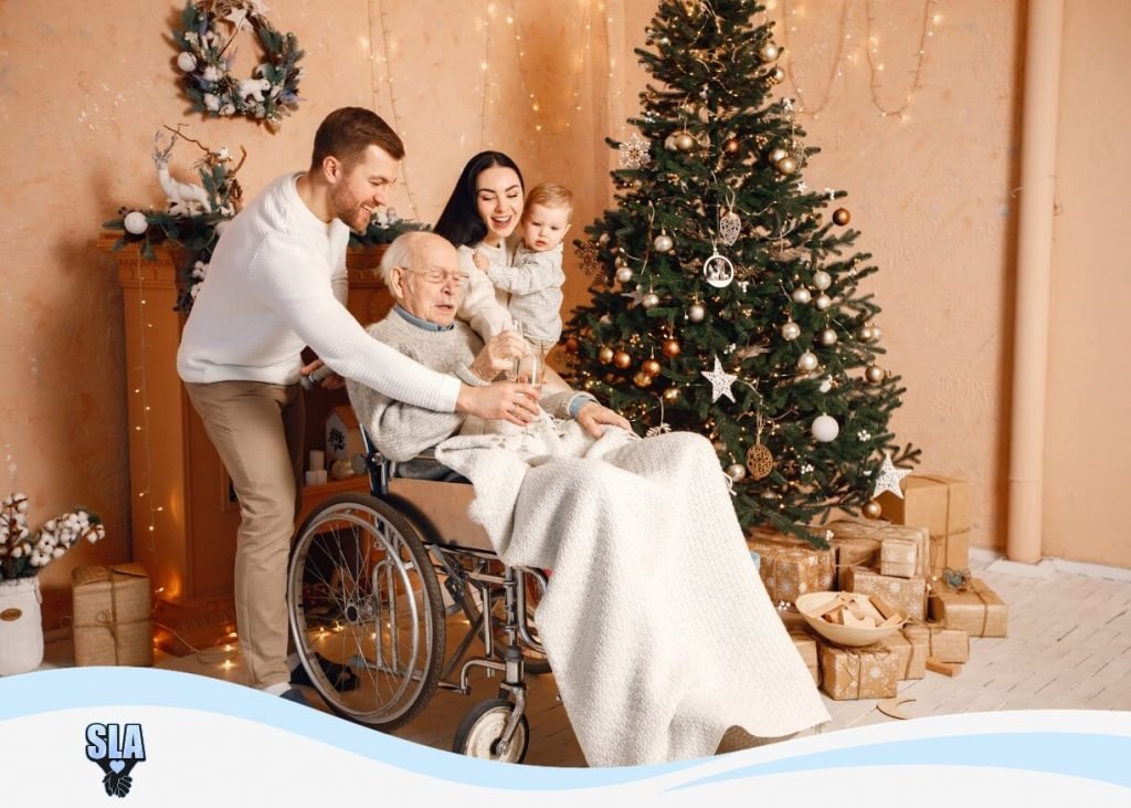 Family Making the Holidays Special for a Loved One in Senior Living
